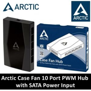 JualArctic Fan Case HUB – 10 Port PWM Fan Hub with SATA Power