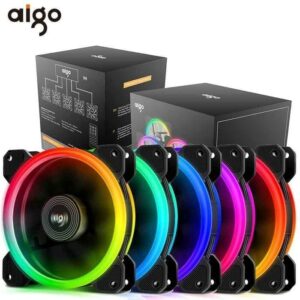 JualAIGO DR12 PRO 5in1 Double Ring Fan RGB – Five Pack With Controller