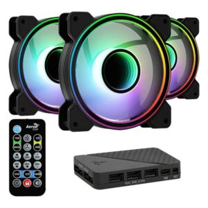 JualAEROCOOL MIRAGE 12 ARGB PRO 3in1 – 12CM FAN 3PCS + ADAPTOR + REMOTE