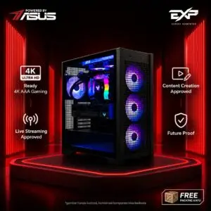 JualEXP PC Gaming | Ryzen 7 7800X3D | RTX 5070 Dual | 32GB | 1TB | WiFi – PBA [Powered By Asus]